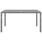 Preview: 7-tlg. Garten-Essgruppe Poly Rattan und Hartglas Grau