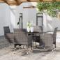 Preview: ARDEBO.de - 5-tlg. Garten-Essgruppe Poly Rattan Grau