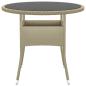 Preview: 5-tlg. Garten-Essgruppe Poly Rattan Beige