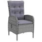 Preview: 5-tlg. Garten-Essgruppe Poly Rattan Grau
