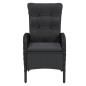 Preview: 5-tlg. Garten-Essgruppe Poly Rattan Schwarz