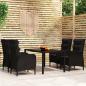 Preview: 5-tlg. Garten-Essgruppe Poly Rattan Schwarz