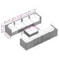 Preview: 9-tlg. Garten-Lounge-Set mit Auflagen Poly Rattan Grau