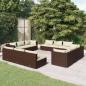 Preview: ARDEBO.de - 12-tlg. Garten-Lounge-Set mit Kissen Poly Rattan Braun