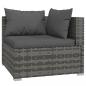 Preview: 12-tlg. Garten-Lounge-Set mit Kissen Poly Rattan Grau