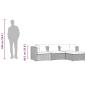 Preview: 4-tlg. Garten-Lounge-Set mit Kissen Poly Rattan Grau