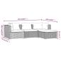 Preview: 4-tlg. Garten-Lounge-Set mit Kissen Poly Rattan Grau