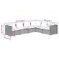 Preview: 6-tlg. Garten-Lounge-Set mit Kissen Poly Rattan Braun