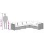 Preview: 6-tlg. Garten-Lounge-Set mit Kissen Poly Rattan Braun