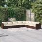 Preview: ARDEBO.de - 8-tlg. Garten-Lounge-Set mit Kissen Poly Rattan Braun