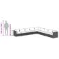 Preview: 9-tlg. Garten-Lounge-Set mit Kissen Poly Rattan Braun