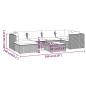 Preview: 7-tlg. Garten-Lounge-Set mit Kissen Poly Rattan Grau