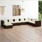 Preview: ARDEBO.de - 8-tlg. Garten-Lounge-Set mit Kissen Poly Rattan Braun