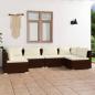 Preview: ARDEBO.de - 6-tlg. Garten-Lounge-Set mit Kissen Poly Rattan Braun