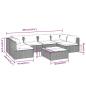 Preview: 7-tlg. Garten-Lounge-Set mit Kissen Poly Rattan Braun