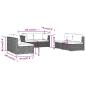 Preview: 6-tlg. Garten-Lounge-Set mit Kissen Poly Rattan Braun