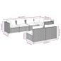 Preview: 7-tlg. Garten-Lounge-Set mit Kissen Braun Poly Rattan