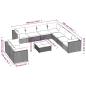 Preview: 10-tlg. Garten-Lounge-Set mit Kissen Braun Poly Rattan