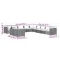 Preview: 11-tlg. Garten-Lounge-Set mit Kissen Braun Poly Rattan