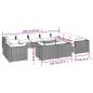 Preview: 12-tlg. Garten-Lounge-Set mit Kissen Braun Poly Rattan