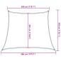 Preview: Sonnensegel 160 g/m² Beige 3/4x3 m HDPE