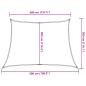Preview: Sonnensegel 160 g/m² Beige 4/5x3 m HDPE