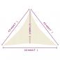 Preview: Sonnensegel 160 g/m² Creme 4,5x4,5x4,5 m HDPE