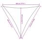 Preview: Sonnensegel 160 g/m² Creme 4,5x4,5x4,5 m HDPE