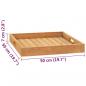 Preview: Serviertablett 50x50 cm Massivholz Teak