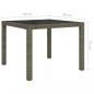 Preview: Gartentisch 90x90x75 cm Gehärtetes Glas Poly Rattan Grau