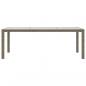 Preview: Gartentisch Grau 190x90x75 cm Hartglas und Poly Rattan