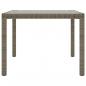 Preview: Gartentisch Grau 190x90x75 cm Hartglas und Poly Rattan