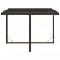 Preview: Gartentisch Braun 109x107x74 cm Poly Rattan und Glas
