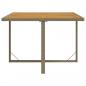 Preview: Gartentisch Beige 109x107x74 cm Poly Rattan & Massivholz Akazie