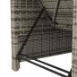 Preview: Sonnenliege mit Dunkelgrauer Auflage Poly Rattan Grau
