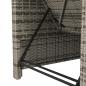 Preview: Sonnenliege mit Dunkelgrauer Auflage Poly Rattan Grau