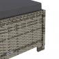 Preview: Sonnenliege mit Dunkelgrauer Auflage Poly Rattan Grau