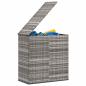 Preview: Garten-Kissenbox PE Rattan 100x49x103,5 cm Grau