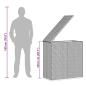 Preview: Garten-Kissenbox PE Rattan 100x49x103,5 cm Grau