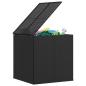Preview: Garten-Kissenbox PE Rattan 100x97,5x104 cm Schwarz