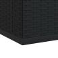 Preview: Garten-Kissenbox PE Rattan 100x97,5x104 cm Schwarz
