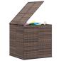 Preview: Garten-Kissenbox PE Rattan 100x97,5x104 cm Braun