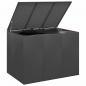 Preview: Garten-Kissenbox PE Rattan 145x100x103 cm Schwarz