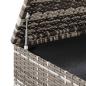 Preview: Garten-Kissenbox PE Rattan 145x100x103 cm Grau