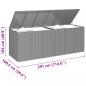 Preview: Garten-Kissenbox PE Rattan 291x100,5x104 cm Grau