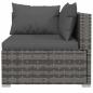 Preview: 4-tlg. Garten-Lounge-Set mit Kissen Grau Poly Rattan