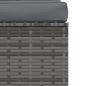 Preview: 3-Sitzer-Sofa mit Kissen Grau Poly Rattan