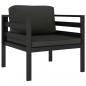 Preview: Einzelsofas 2 Stk. mit Kissen Aluminium Anthrazit