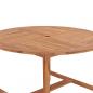 Preview: Garten-Esstisch Ø110x75 cm Massivholz Teak 