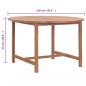 Preview: Garten-Esstisch Ø110x75 cm Massivholz Teak 